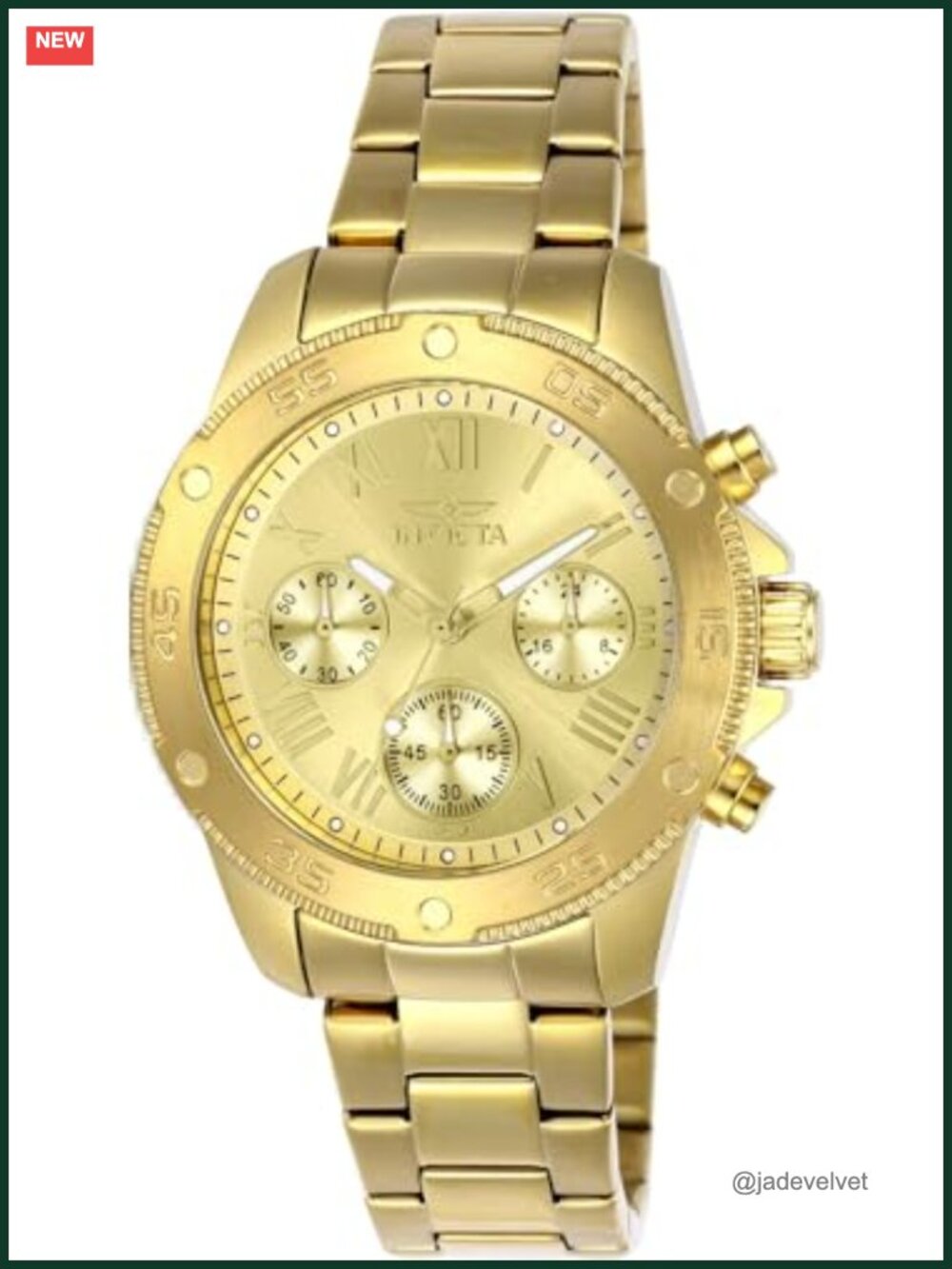 Invicta Wildflower Quartz Watch 38mm Stainless Steel Chronograph Water Resistant